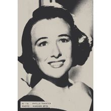 Phillis Thaxter Belgium 1950s Postcard Size Film Actress Card