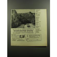 1956 Washington State Tourism Ad - Easy driving through the Cascade Range