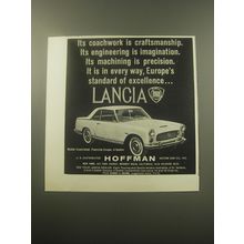 1959 Lancia Flaminia Coupe Car Advertisement - Its coachwork is craftsmanship