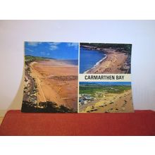 multiview, CARMARTHEN BAY used postcard 1980 pm =