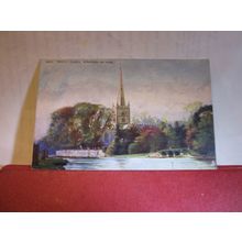HOLY TRINITY CHURCH, STRATFORD UPON AVON used postcard by R Tuck 1905 pm =