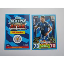 151. Vicente Iborra - Leicester City - Match Attax 2017/18 Football Card EF1