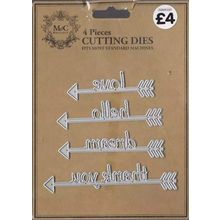 M&C Boutique. Sentiments Die Set. Die Cutting Cardmaking Scrapbooking Crafts