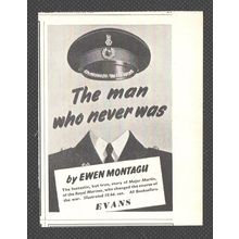 THE MAN WHO NEVER WAS (WWII Operation Mincemeat) : Original Vintage 1953 Advert