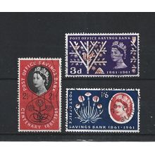 GB.Centenary of Post Office Savings Bank set of 3.Fine Used.Jul25