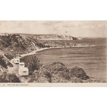 The Two Bays Swanage showing caravans Dorset Postcard (QDOR498)