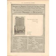 american bridge company 1913 ritz-carlton hotel philadel pa vintage ad