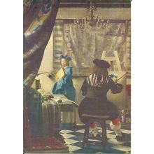 Art JAN VERMEER The Artist's Studio Postcard (Medici 2126)