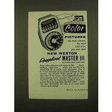 1956 Weston Master III Meter Ad - Color Pictures