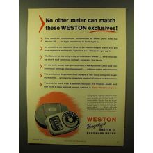 1956 Weston Master III Meter Ad - No Other Meter