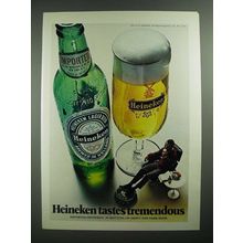 1971 Heineken Beer Ad - Heineken Tastes Tremendous