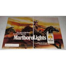 1976 Marlboro Lights Cigarettes Ad - The Spirit