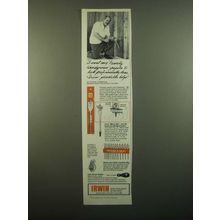 1980 Irwin Ad - Micro-Dial Bits, Chalk Line Reel Box and Screw Starter
