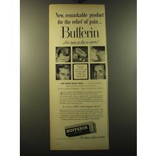 1949 Bufferin Medicine Ad - New, remarkable product for the relief of pain