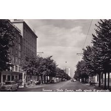 Ferrara Viole Cavour Avenue Boulevard Italy Old Real Photo Postcard