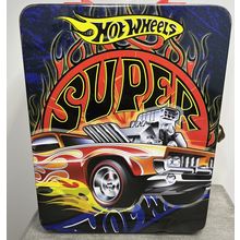 Hot Wheels Super Car Toy Storage EMPTY Collectable Tin Container Display Decor