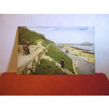 NEW MARINE WALK, FOLKESTONE,, KENT.. unused antique postcard by Upton Bros. =