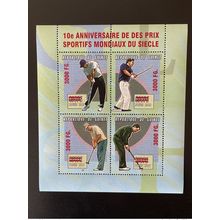 Guinée 2009 Mi. 6735 - 6738 surchargé Prix Sportifs Mondiaux année Golf Sport