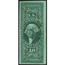 R94a, Used $10 Superb GEM - Revenue Stamp With Cert - Stuart Katz
