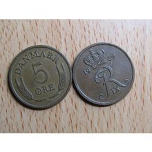 Denmark 1969 5 Ore Coin