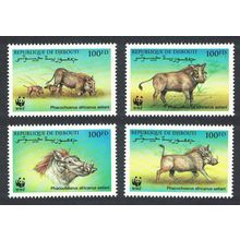 Djibouti WWF Eritrean Warthog 4v 2000 MNH SG#1192-1195 MI#678-681 Sc#795 a-d