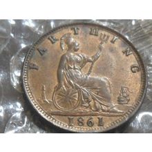 1861 Victoria farthing.