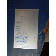 centennial of state of nevada dated 1964 promotional registration