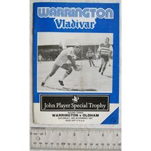 1987 programme Warrington v. Oldham, JPS Trophy Round Three