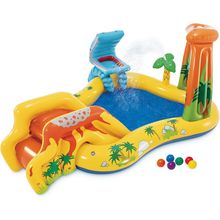 Intex Inflatable Dinosaur Play Center Outdoor Playhouse Inflatable Water Park wi