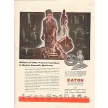 eaton mfg company 1947 modern domestic appliances vintage ad