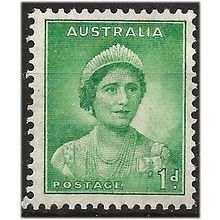 Australia 1938 SG180 1d Emerald Green Mounted Mint . ..