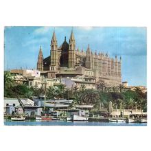 PALMA CATHEDRAL, MALLORCA , SPAIN used postcard #