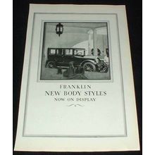 1923 Franklin Car Ad, Body Styles on Display!