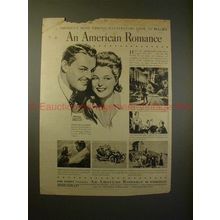1944 An American Romance Movie Ad - Brian Donlevy!!