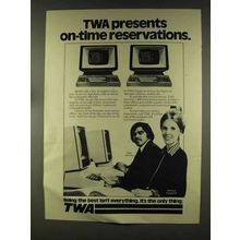 1977 TWA Airline Ad - On-Time Reservations