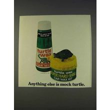 1977 Turtle Wax Car Wax Ad - Else is Mock Turtle