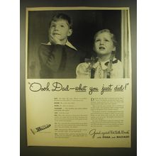 1945 Ipana Toothpaste Ad - Oooh Dad - what you just did!