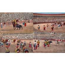 Bullfighting Bullfight Parade Procession Rodeo Rider 4x Old Postcard s