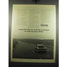 1971 Toyota Corona Car Ad - Strange, but when we made the car go faster