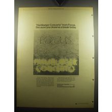 1974 Focus Hamburger Concerto Album Advertisement