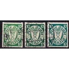 GERMANY REICH Danzig [1924] MiNr 0194 Dy ( OO/used ) [02] 3 Farben