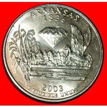 BIRD 1836: USA ★ 1/4 DOLLAR 2003D! UNC WASHINGTON 1789-1797★LOW START★NO RESERVE