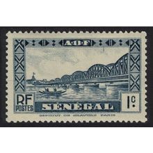 Senegal Faidherbe Bridge Boat Dakar 1c 1935 MNH SG#139 Sc#142