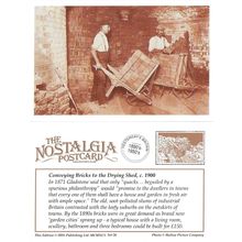 Postcard Conveying Bricks to the Drying Shed c1900 Wheelbarrow Kiln - Nostalgia