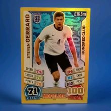 Match Attax World Cup 2014 #270 - Steven Gerrard Hundred 100 Club World Stars