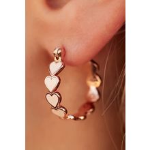 White Heart Shape Plated Alloy Small Hook Earrings