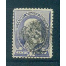 Used 212 1c Benjamin Franklin Barely Clears M01370