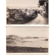 Oxwich Bay Village 2x 1950s Swansea Real Photo Postcard s