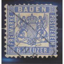 Baden (German State) Stamp Scott #22, Used