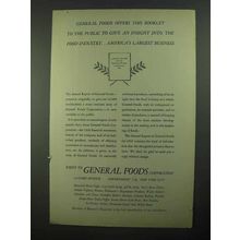 1931 General Foods Ad - Insight Into The Food Industry